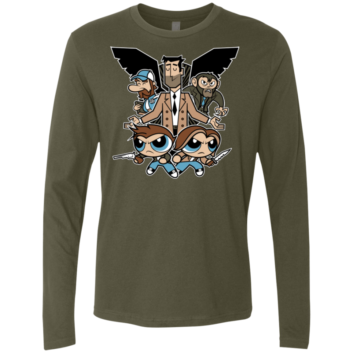 T-Shirts Military Green / Small Hell and Back Boys Men's Premium Long Sleeve