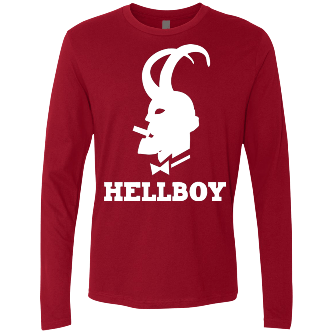 T-Shirts Cardinal / Small Hellboy Men's Premium Long Sleeve