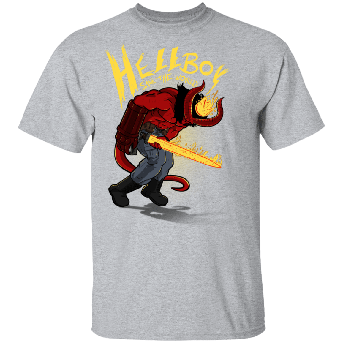 T-Shirts Sport Grey / S Hellboy Save The World T-Shirt