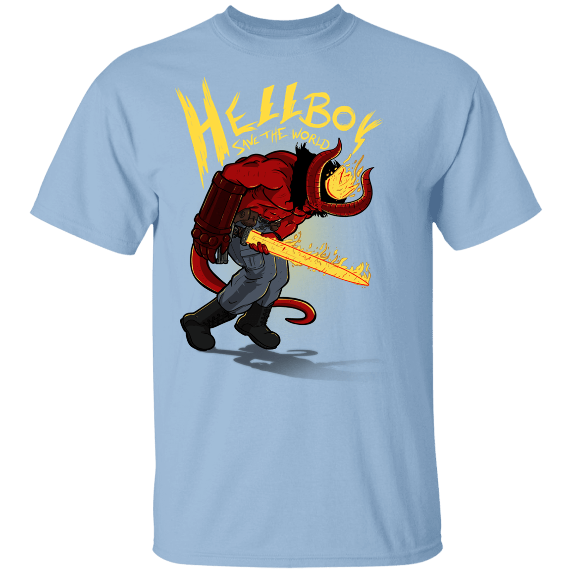 T-Shirts Light Blue / YXS Hellboy Save The World Youth T-Shirt