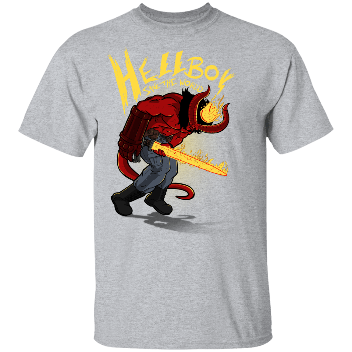 T-Shirts Sport Grey / YXS Hellboy Save The World Youth T-Shirt