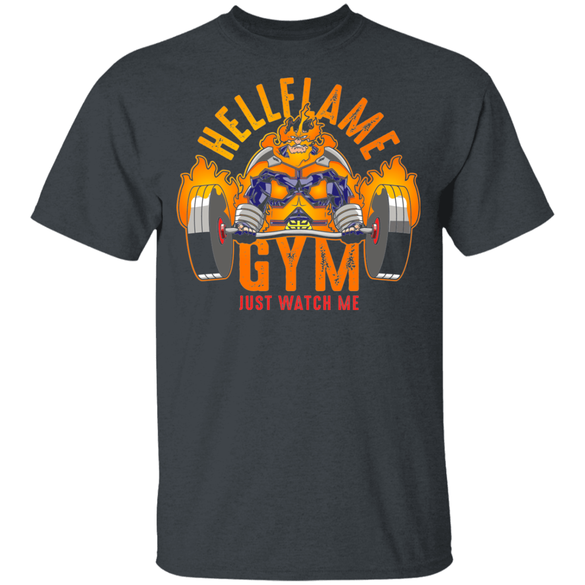T-Shirts Dark Heather / YXS Hellflame Gym Youth T-Shirt