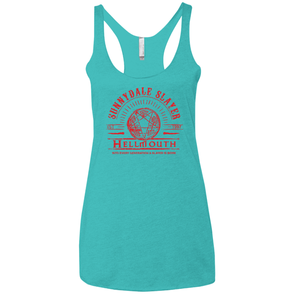 T-Shirts Tahiti Blue / X-Small Hellmouth Women's Triblend Racerback Tank