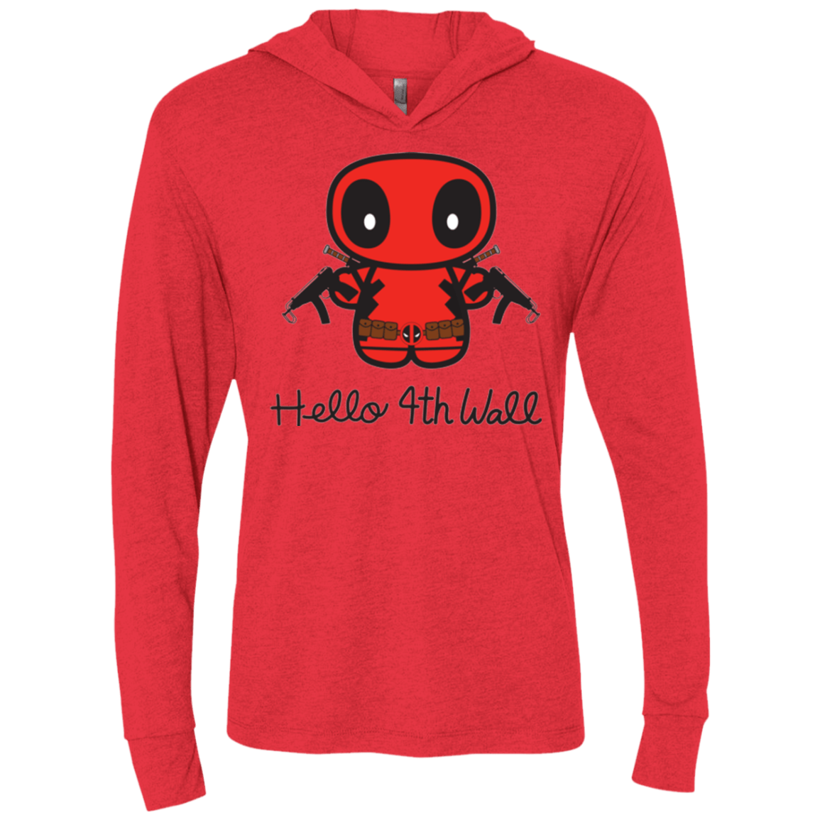 T-Shirts Vintage Red / X-Small Hello 4th Wall Triblend Long Sleeve Hoodie Tee