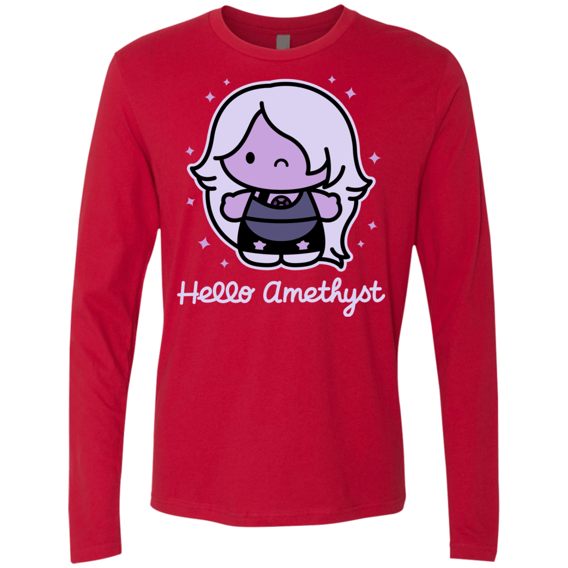 T-Shirts Red / S Hello Amethyst Men's Premium Long Sleeve
