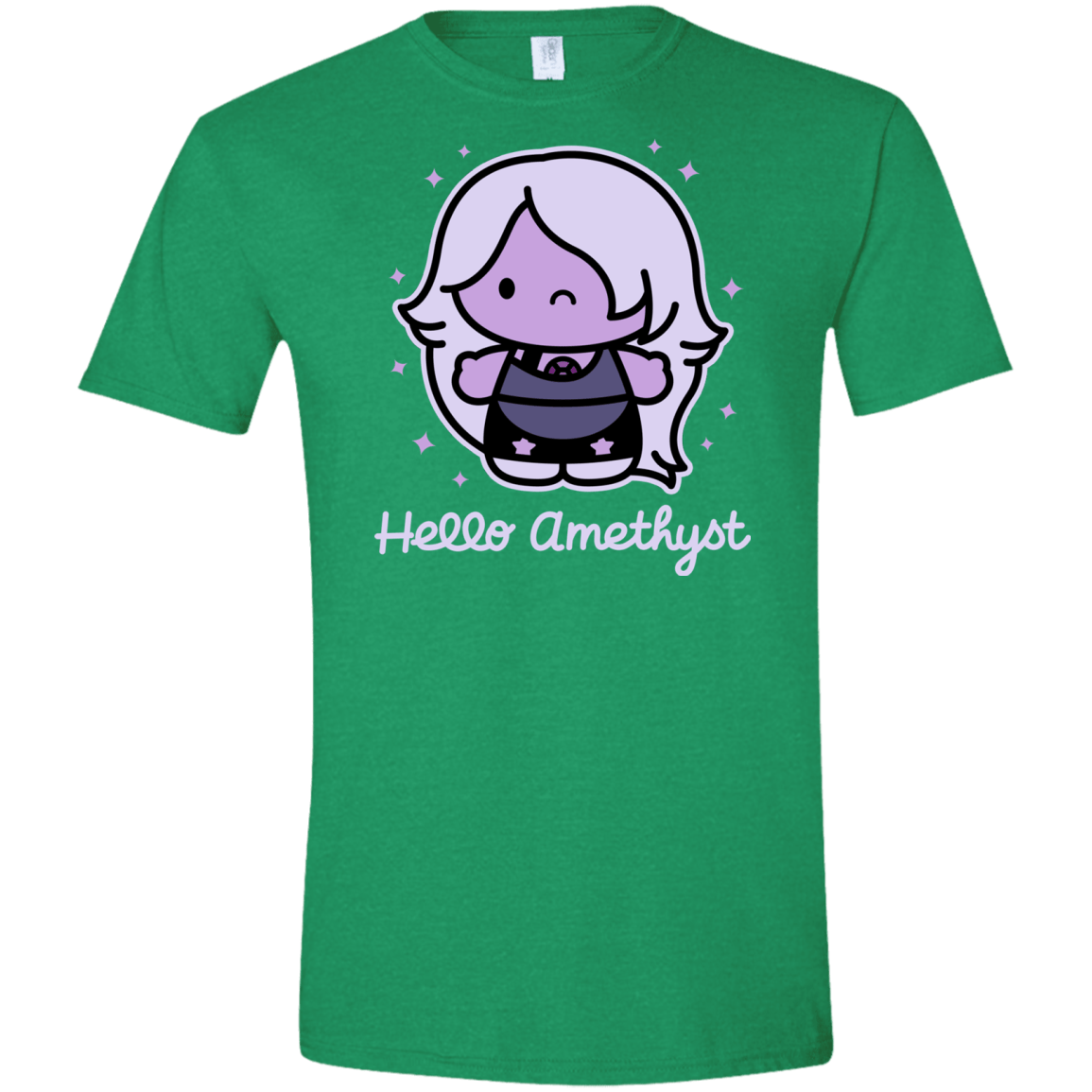 T-Shirts Heather Irish Green / S Hello Amethyst Men's Semi-Fitted Softstyle