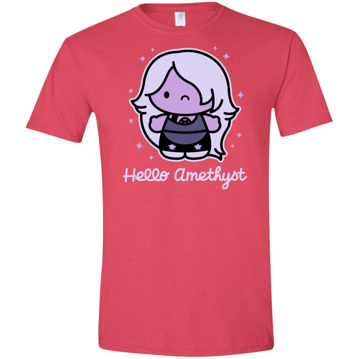 T-Shirts Heather Red / S Hello Amethyst Men's Semi-Fitted Softstyle