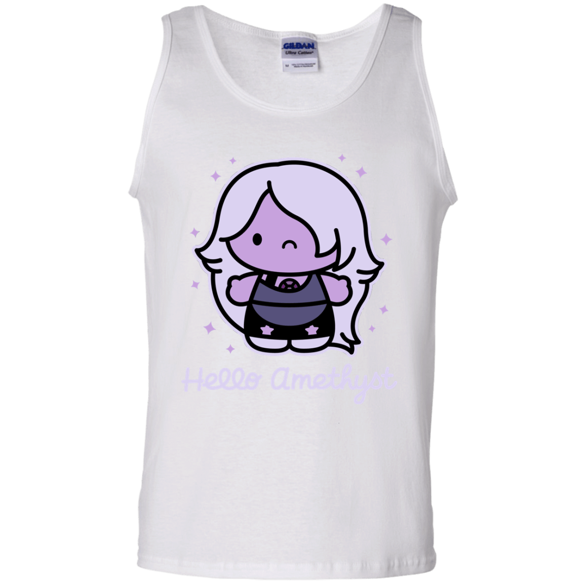 T-Shirts White / S Hello Amethyst Men's Tank Top