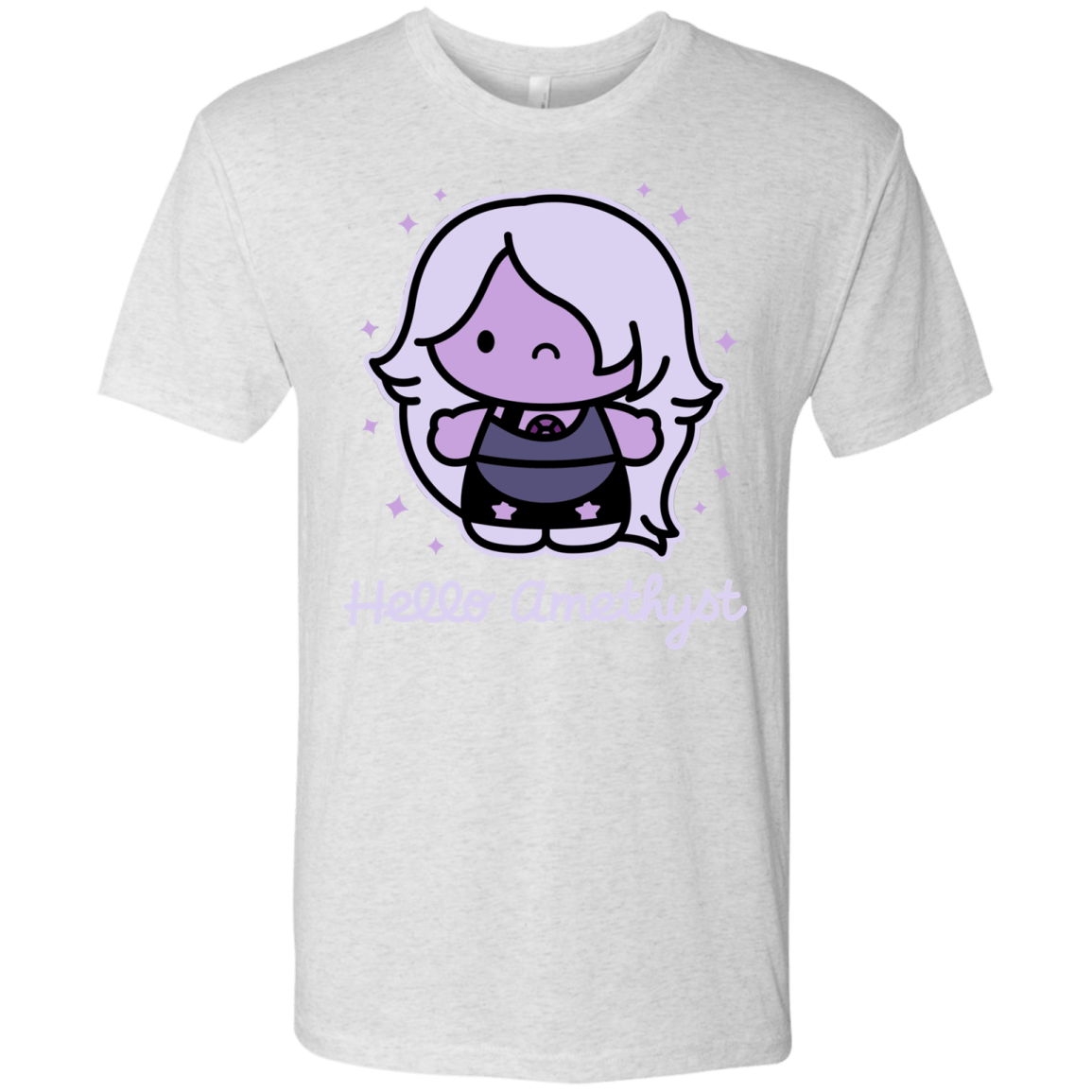 T-Shirts Heather White / S Hello Amethyst Men's Triblend T-Shirt