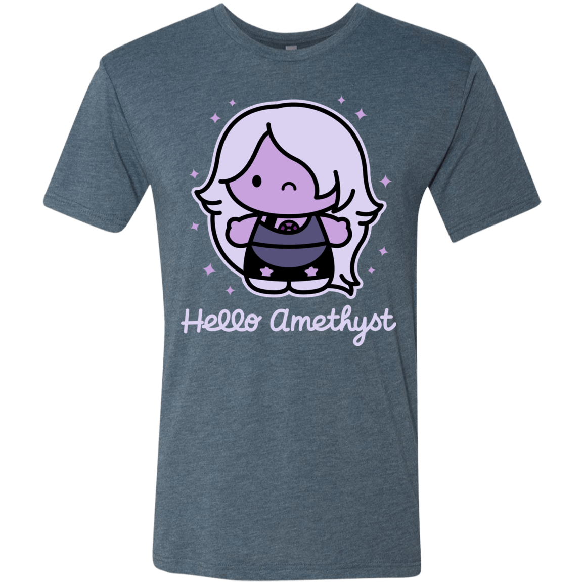 T-Shirts Indigo / S Hello Amethyst Men's Triblend T-Shirt