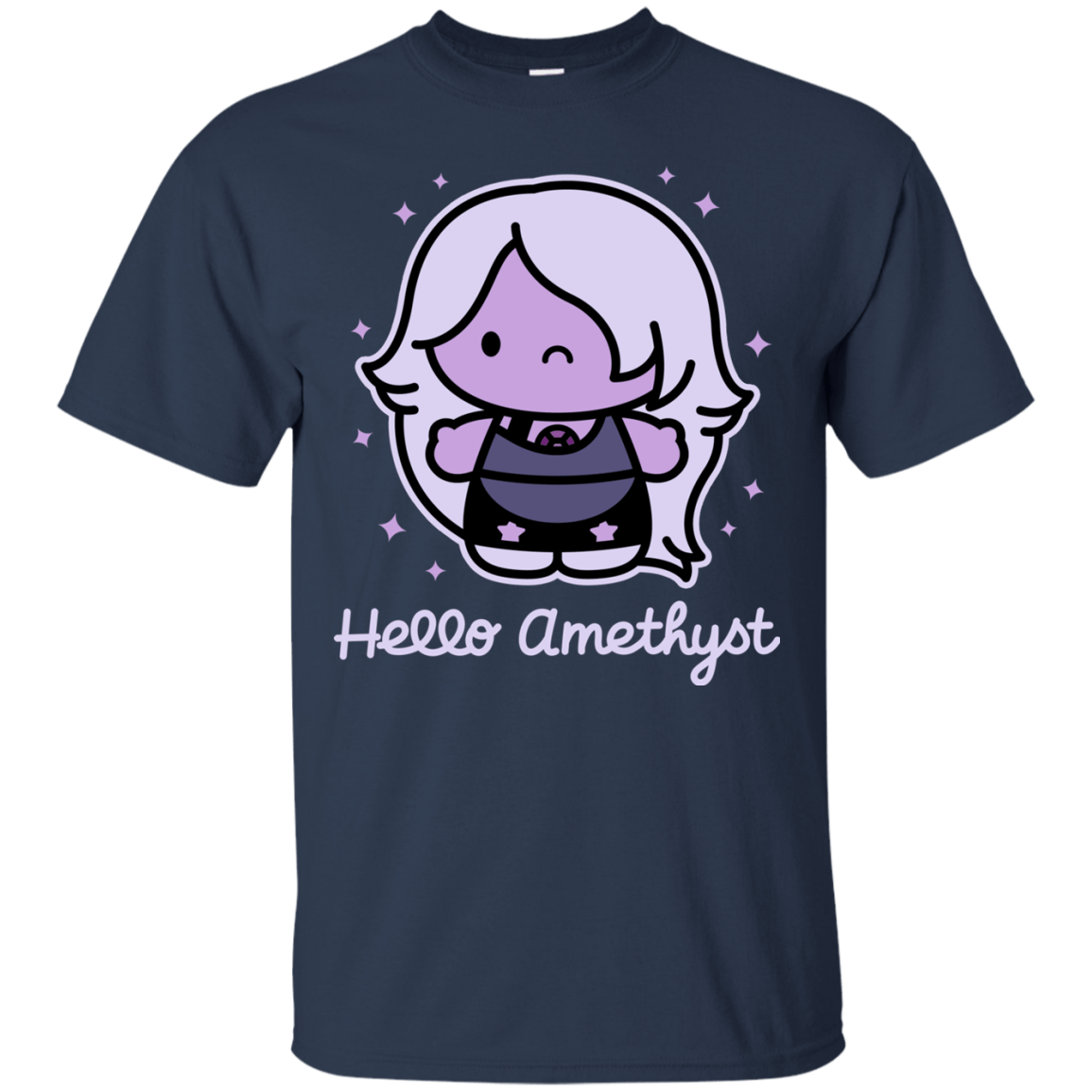T-Shirts Navy / S Hello Amethyst T-Shirt