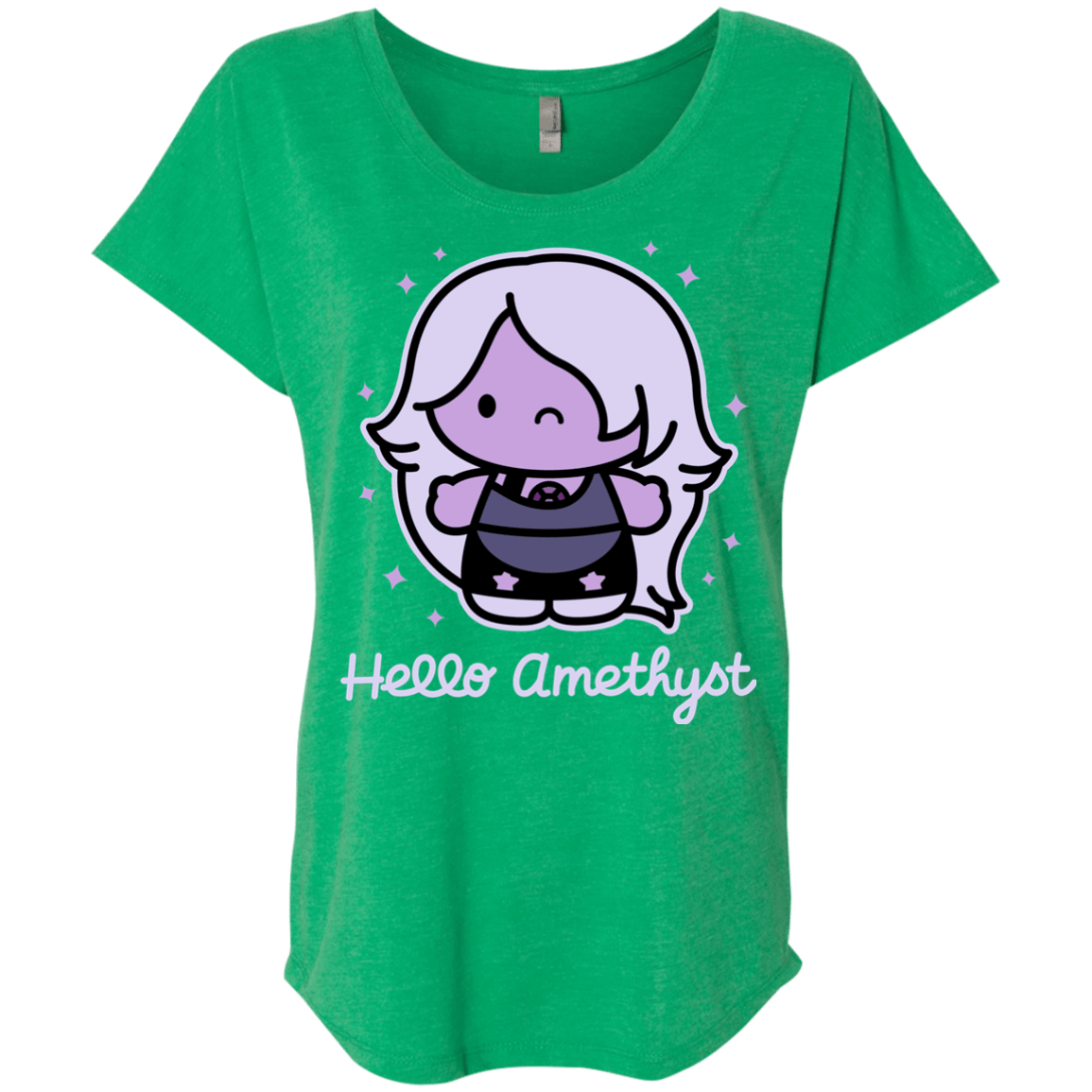 T-Shirts Envy / X-Small Hello Amethyst Triblend Dolman Sleeve