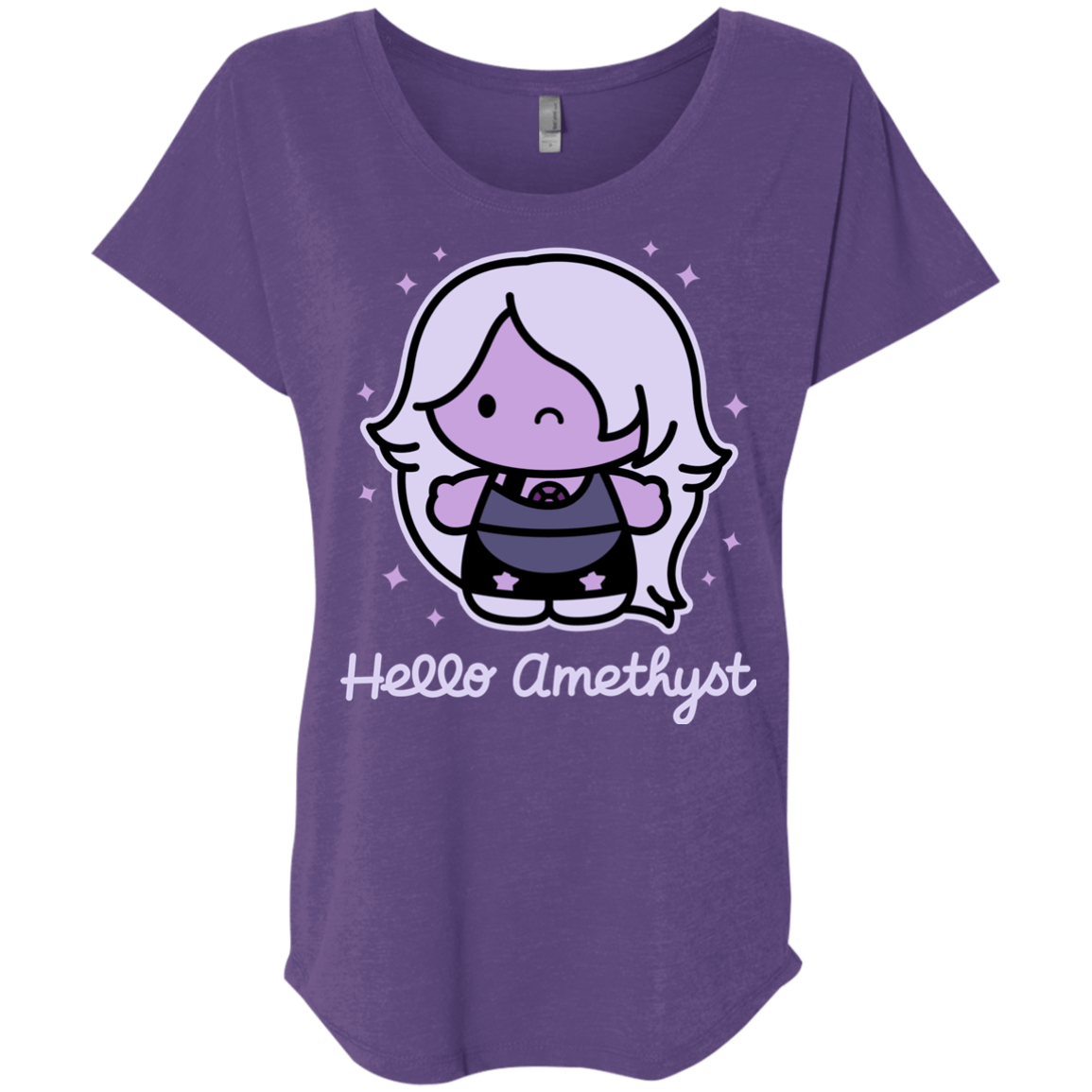 T-Shirts Purple Rush / X-Small Hello Amethyst Triblend Dolman Sleeve