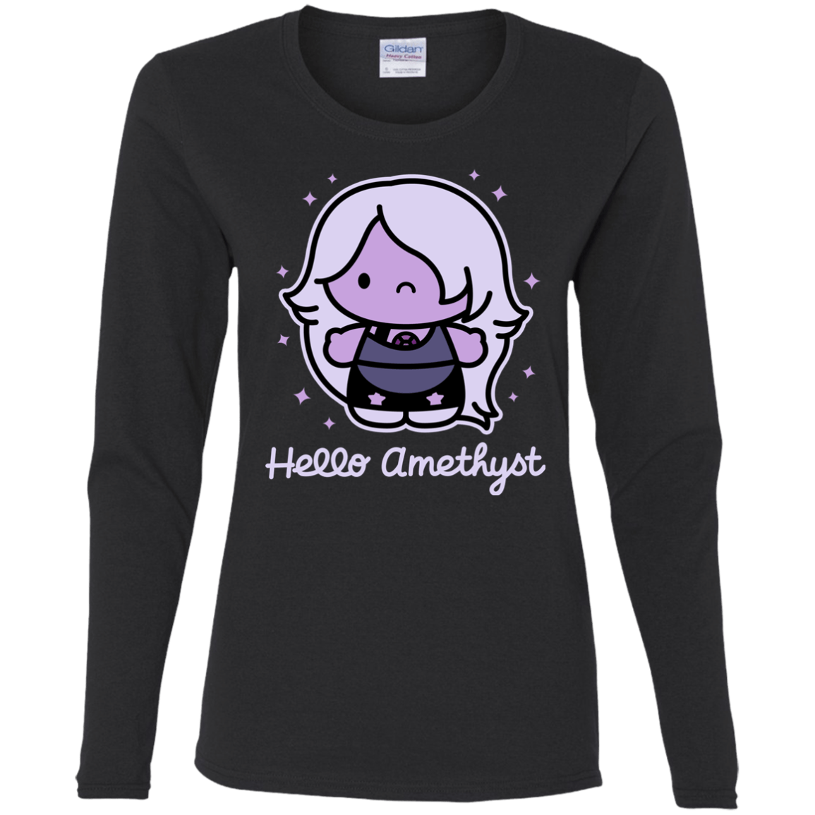 T-Shirts Black / S Hello Amethyst Women's Long Sleeve T-Shirt