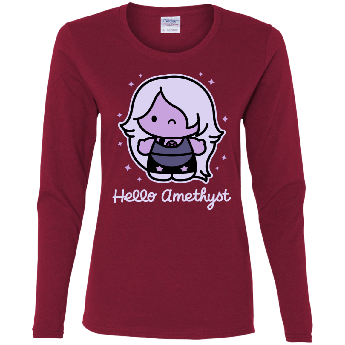 T-Shirts Cardinal / S Hello Amethyst Women's Long Sleeve T-Shirt