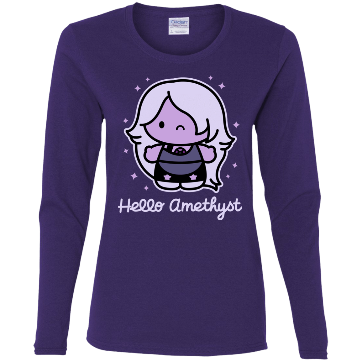 T-Shirts Purple / S Hello Amethyst Women's Long Sleeve T-Shirt