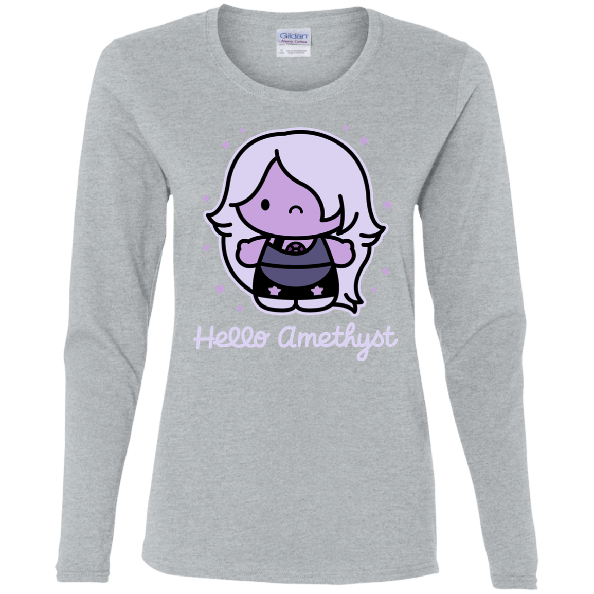 T-Shirts Sport Grey / S Hello Amethyst Women's Long Sleeve T-Shirt