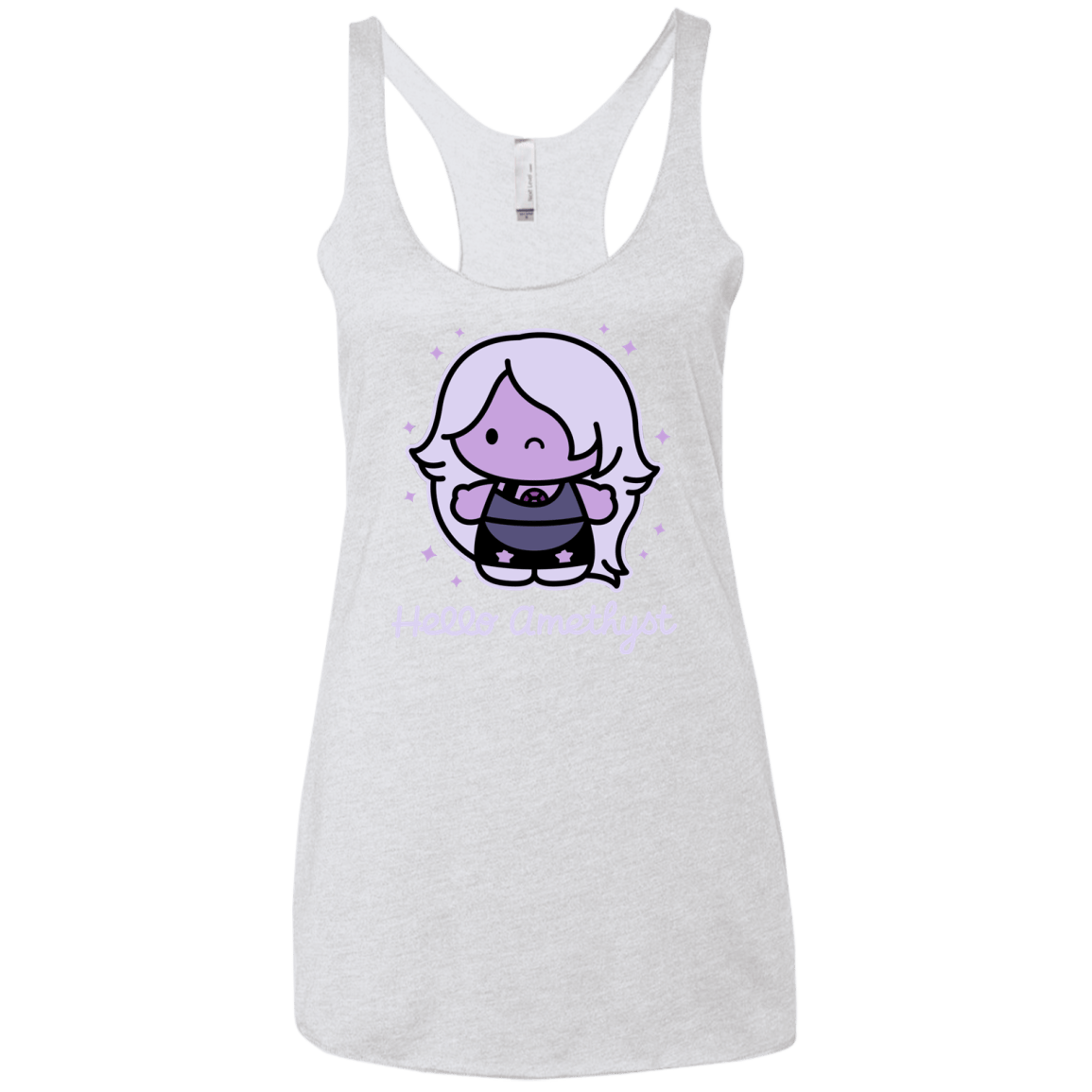 T-Shirts Heather White / X-Small Hello Amethyst Women's Triblend Racerback Tank