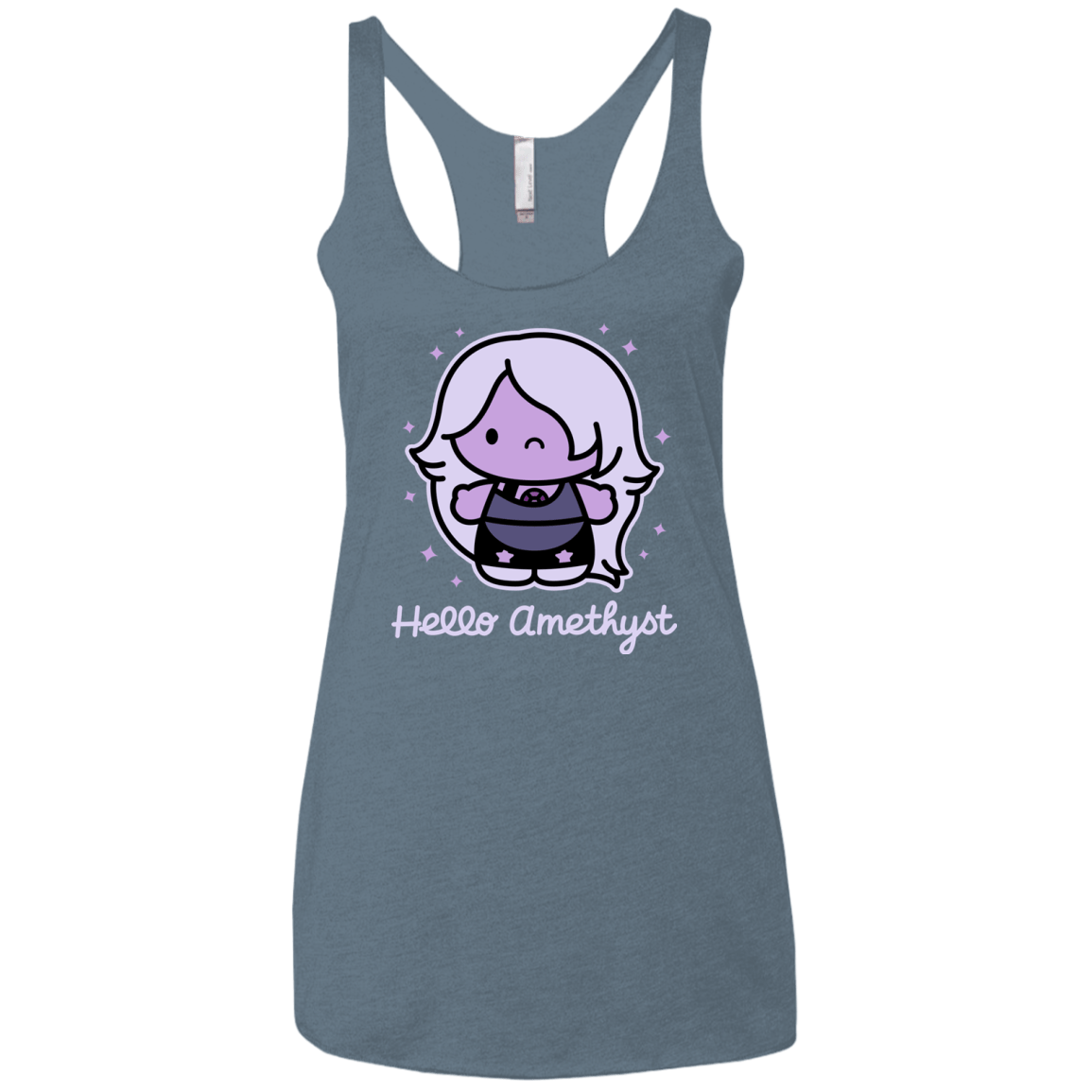 T-Shirts Indigo / X-Small Hello Amethyst Women's Triblend Racerback Tank