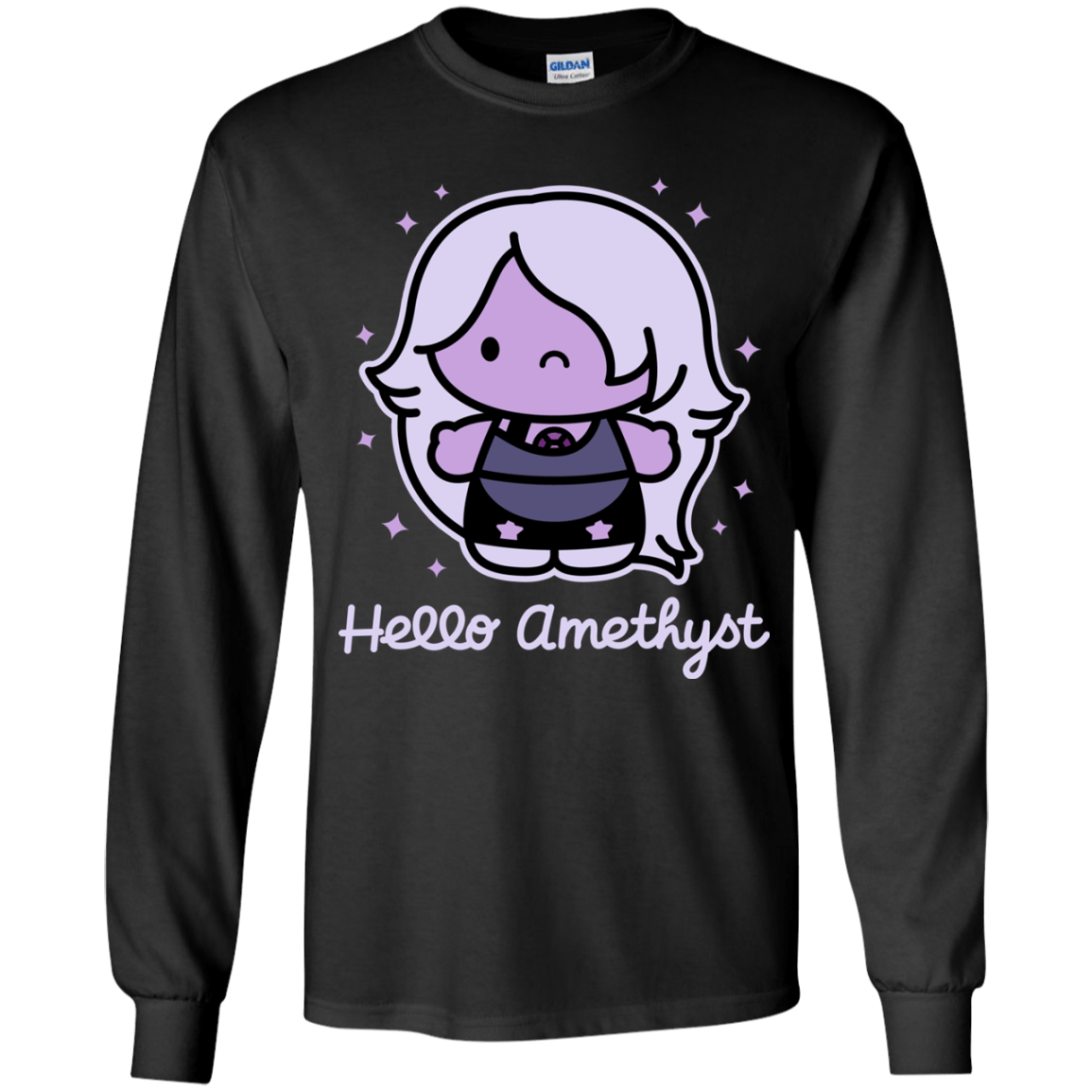 T-Shirts Black / YS Hello Amethyst Youth Long Sleeve T-Shirt