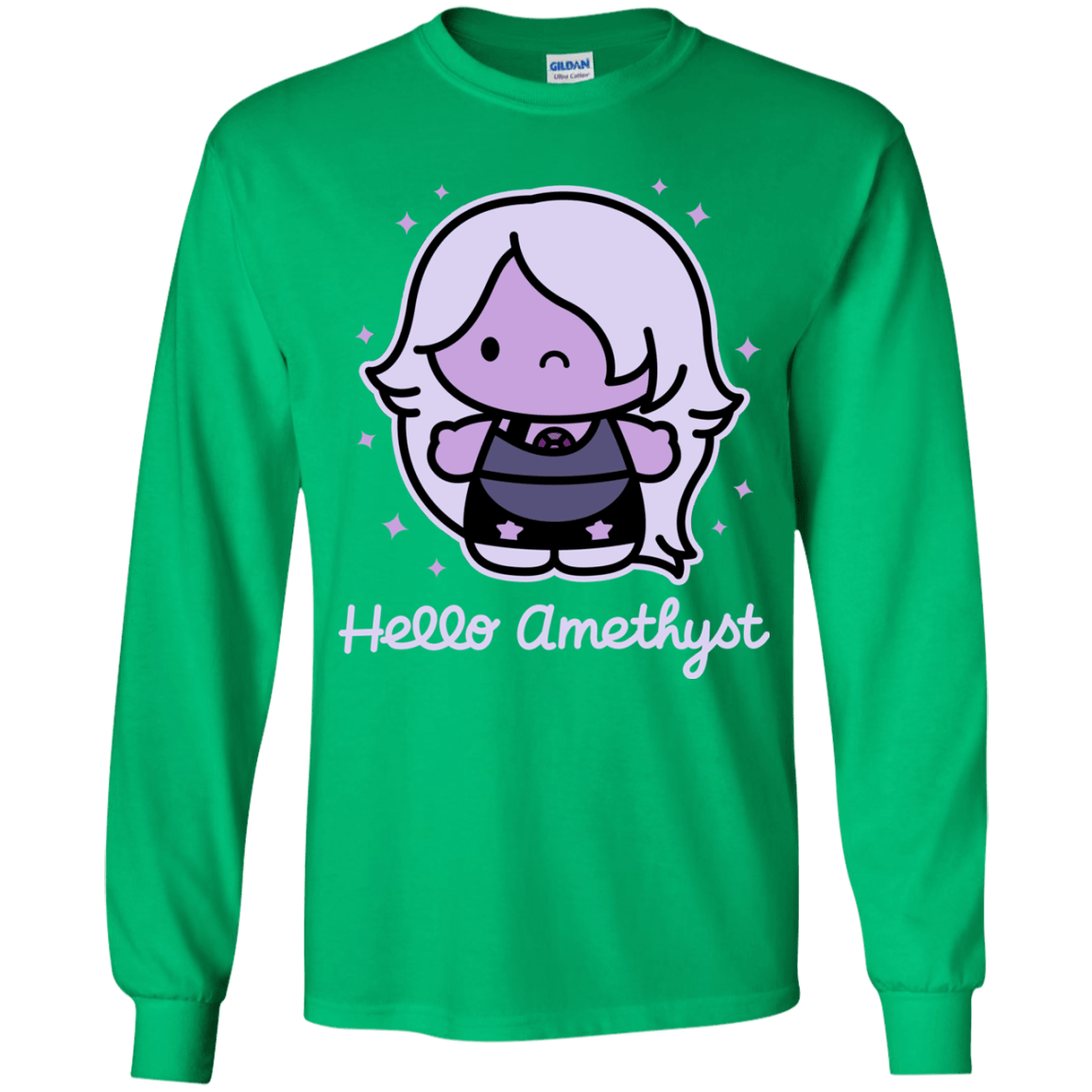 T-Shirts Irish Green / YS Hello Amethyst Youth Long Sleeve T-Shirt