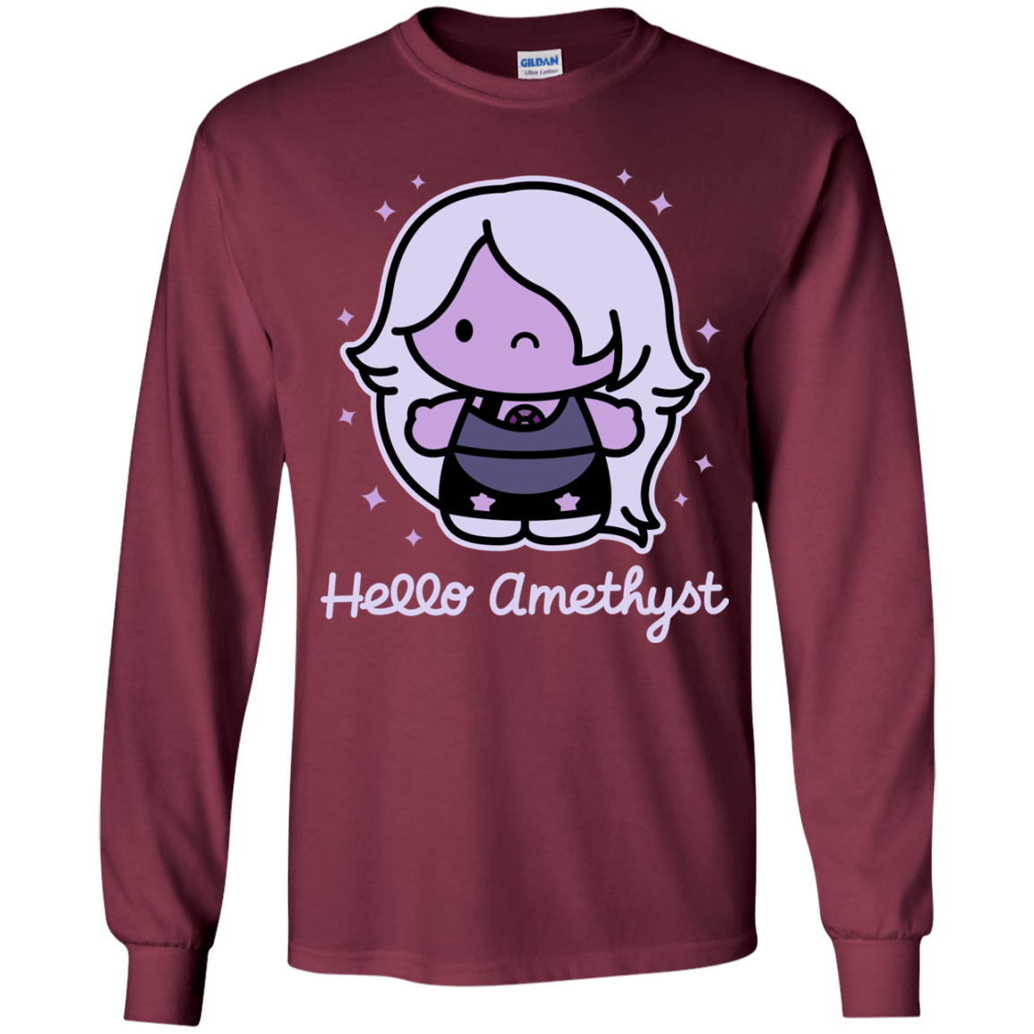 T-Shirts Maroon / YS Hello Amethyst Youth Long Sleeve T-Shirt