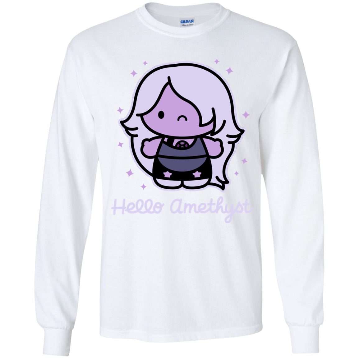 T-Shirts White / YS Hello Amethyst Youth Long Sleeve T-Shirt