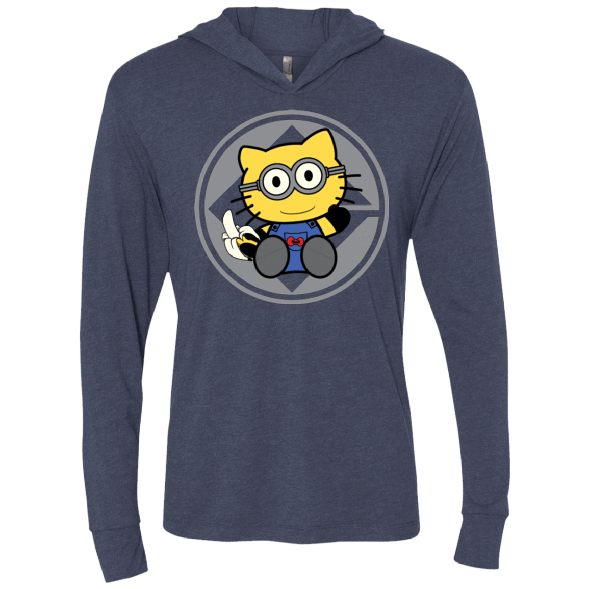 T-Shirts Vintage Navy / X-Small Hello Banana Triblend Long Sleeve Hoodie Tee