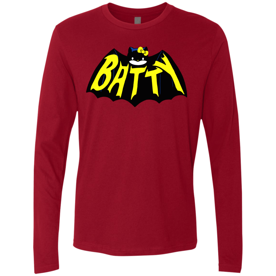 T-Shirts Cardinal / S Hello Batty Men's Premium Long Sleeve