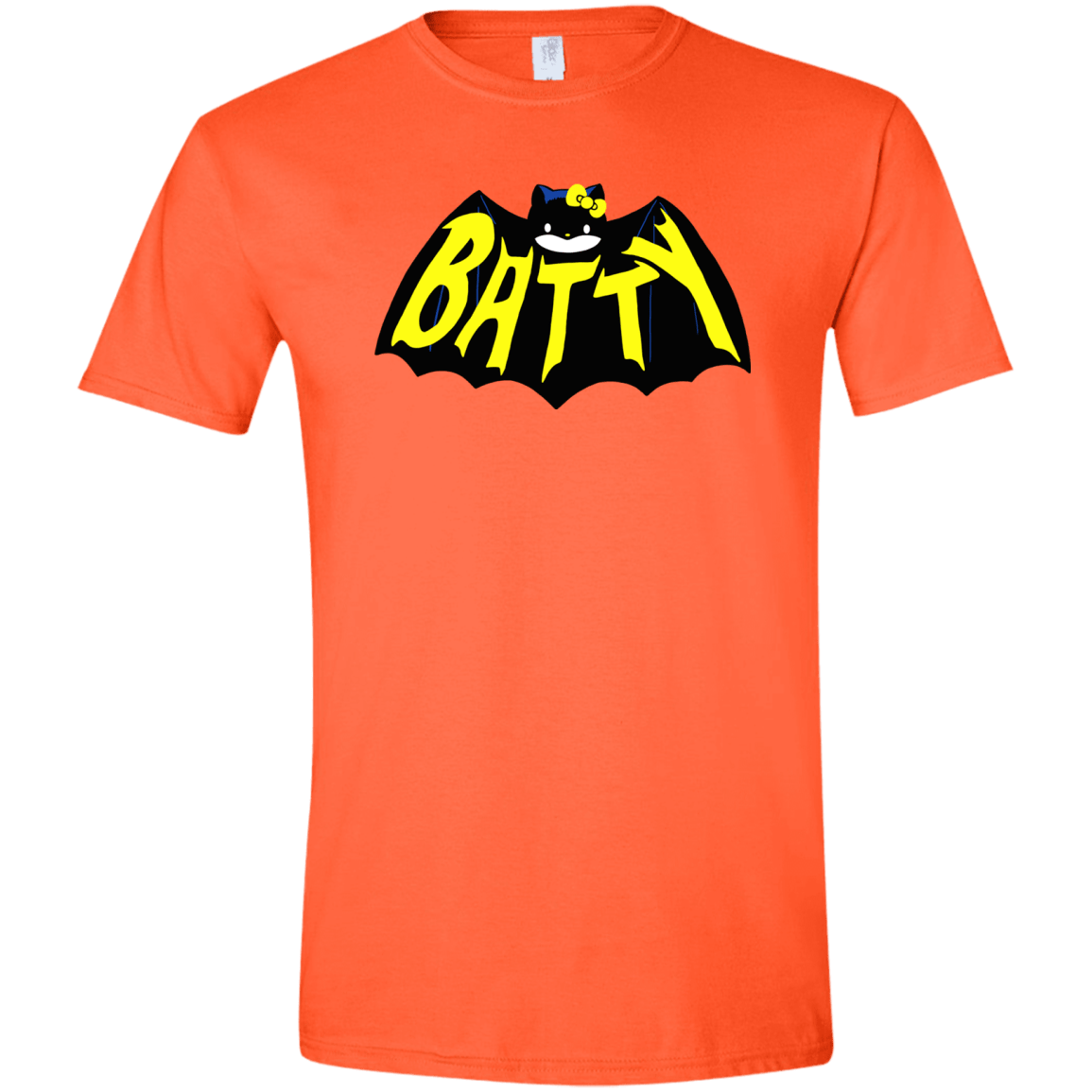 T-Shirts Orange / S Hello Batty Men's Semi-Fitted Softstyle