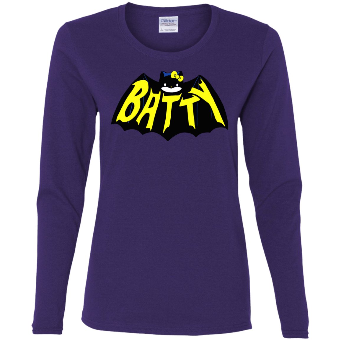 T-Shirts Purple / S Hello Batty Women's Long Sleeve T-Shirt