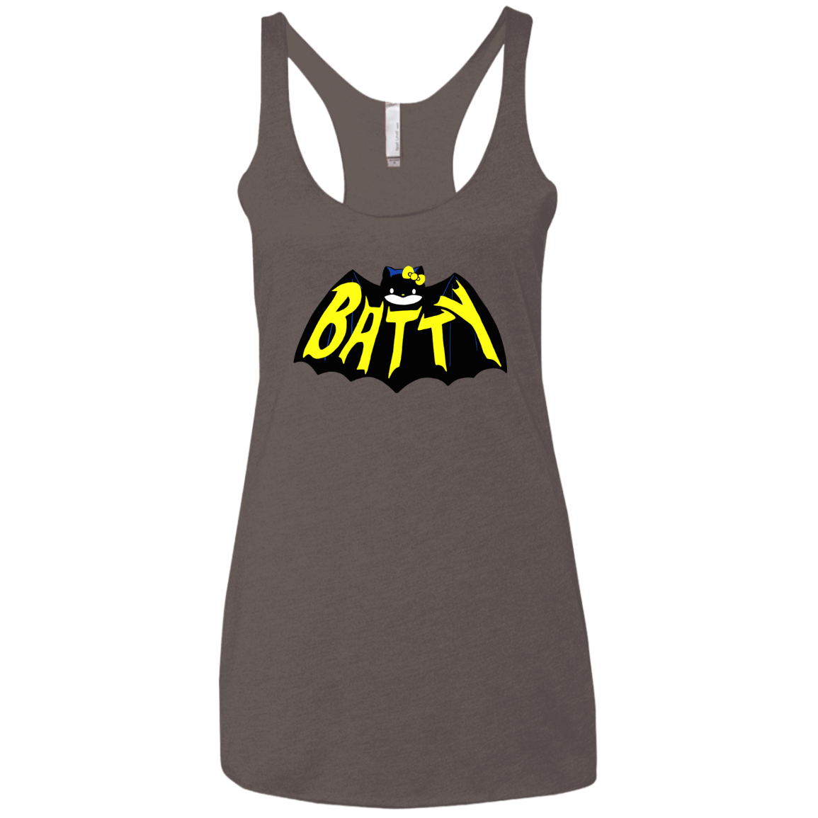 T-Shirts Macchiato / X-Small Hello Batty Women's Triblend Racerback Tank