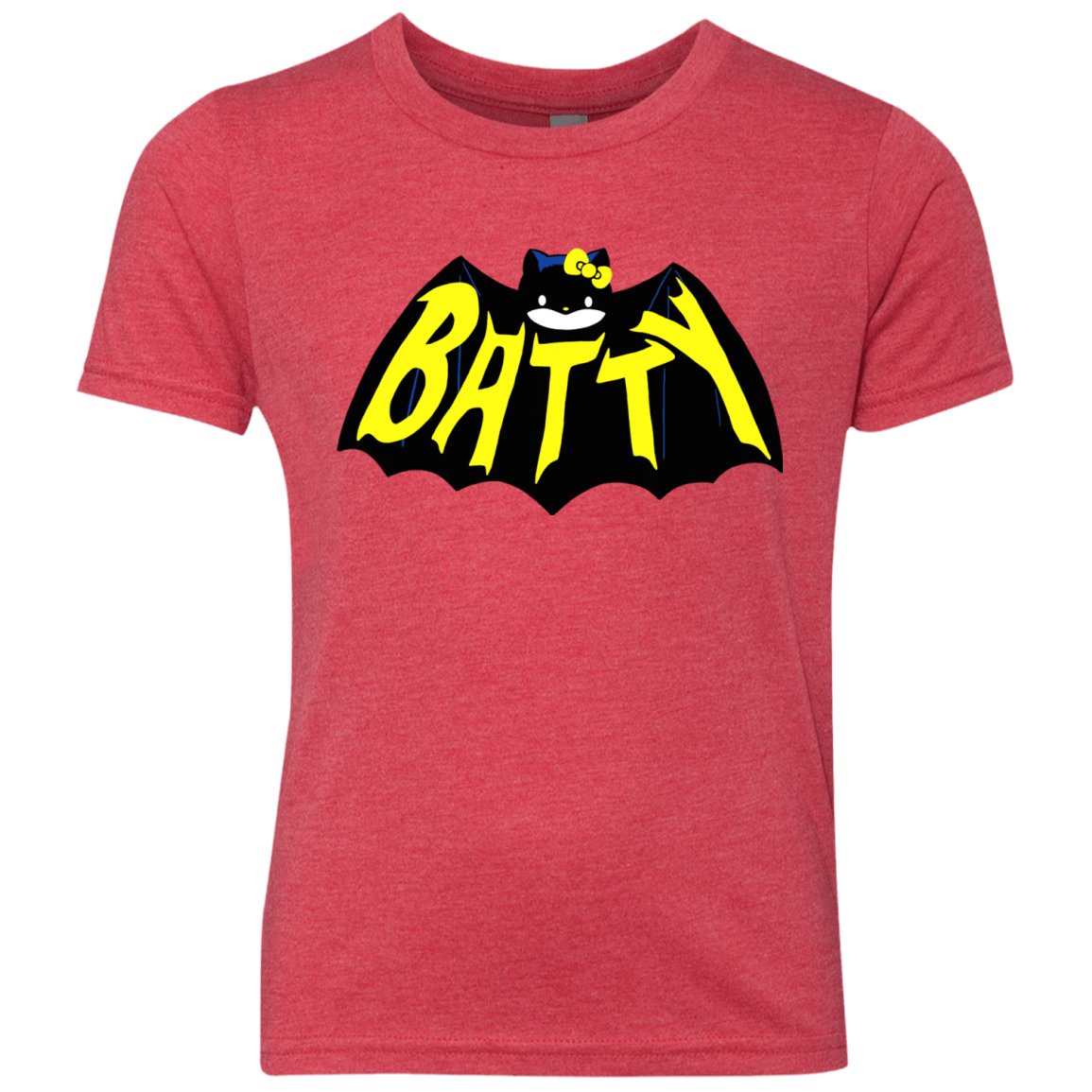 T-Shirts Vintage Red / YXS Hello Batty Youth Triblend T-Shirt