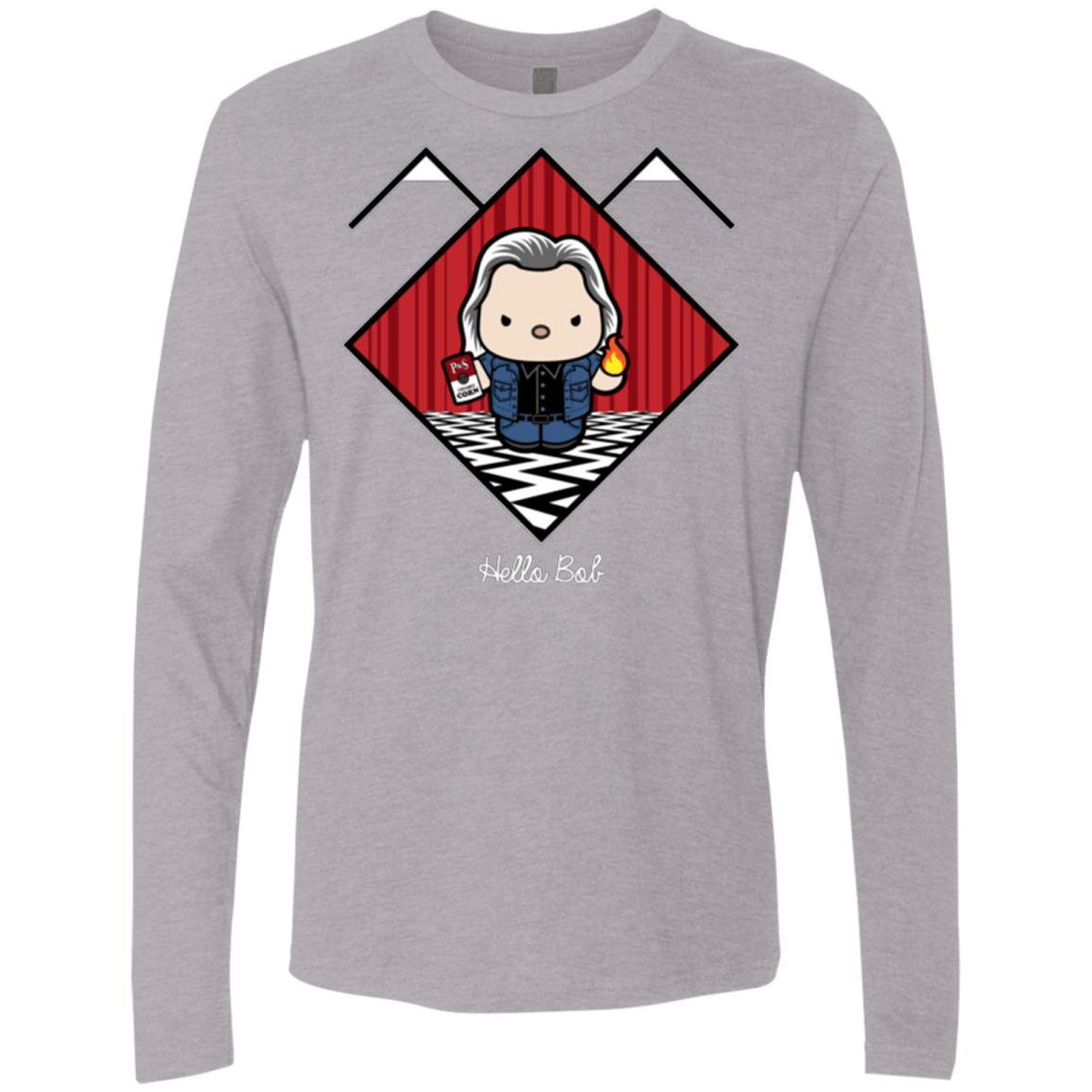 T-Shirts Heather Grey / Small Hello Bob Men's Premium Long Sleeve