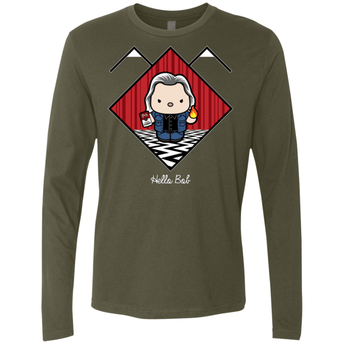 T-Shirts Military Green / Small Hello Bob Men's Premium Long Sleeve