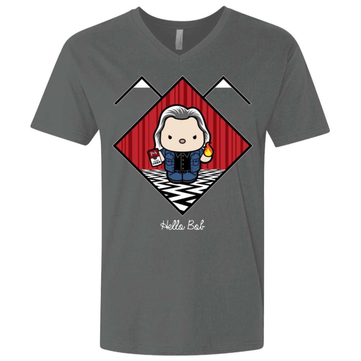 T-Shirts Heavy Metal / X-Small Hello Bob Men's Premium V-Neck