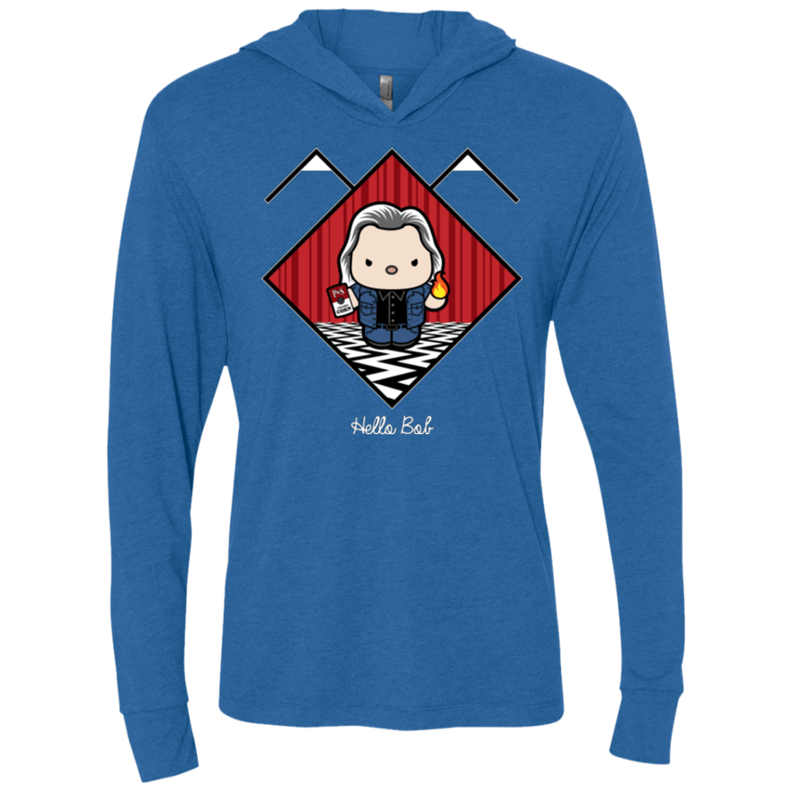 T-Shirts Vintage Royal / X-Small Hello Bob Triblend Long Sleeve Hoodie Tee