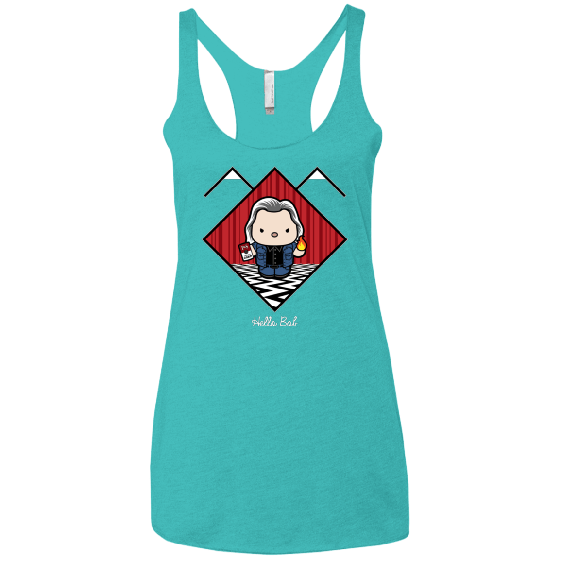 T-Shirts Tahiti Blue / X-Small Hello Bob Women's Triblend Racerback Tank
