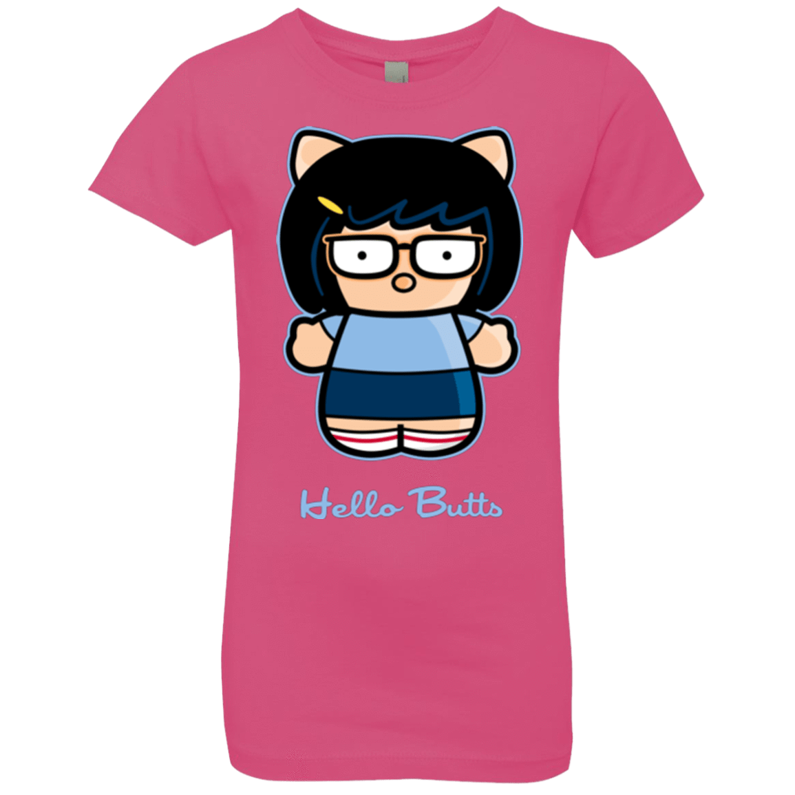 T-Shirts Hot Pink / YXS Hello Butts Girls Premium T-Shirt