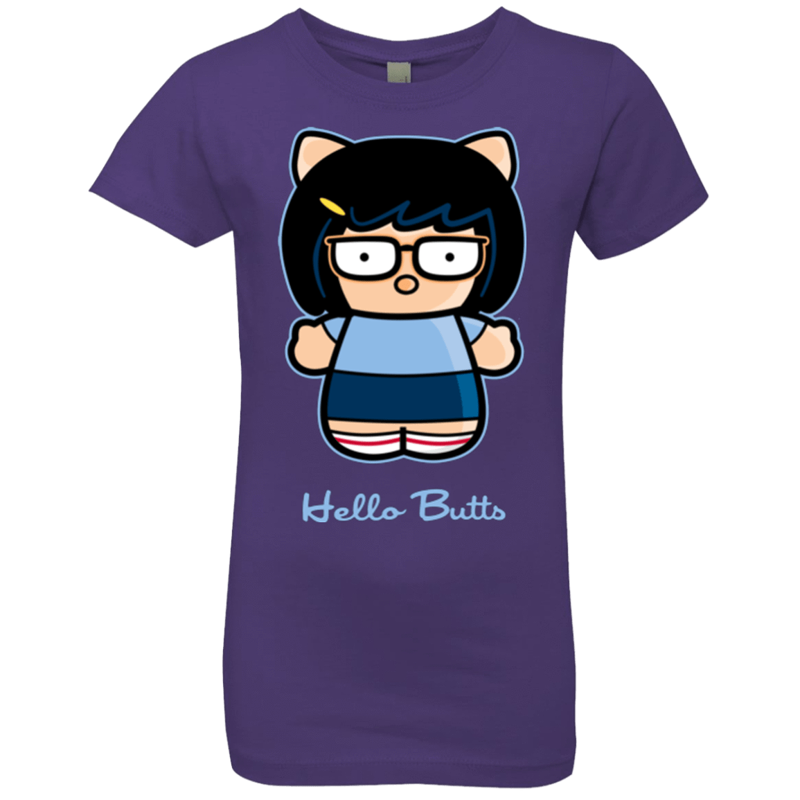 T-Shirts Purple Rush / YXS Hello Butts Girls Premium T-Shirt