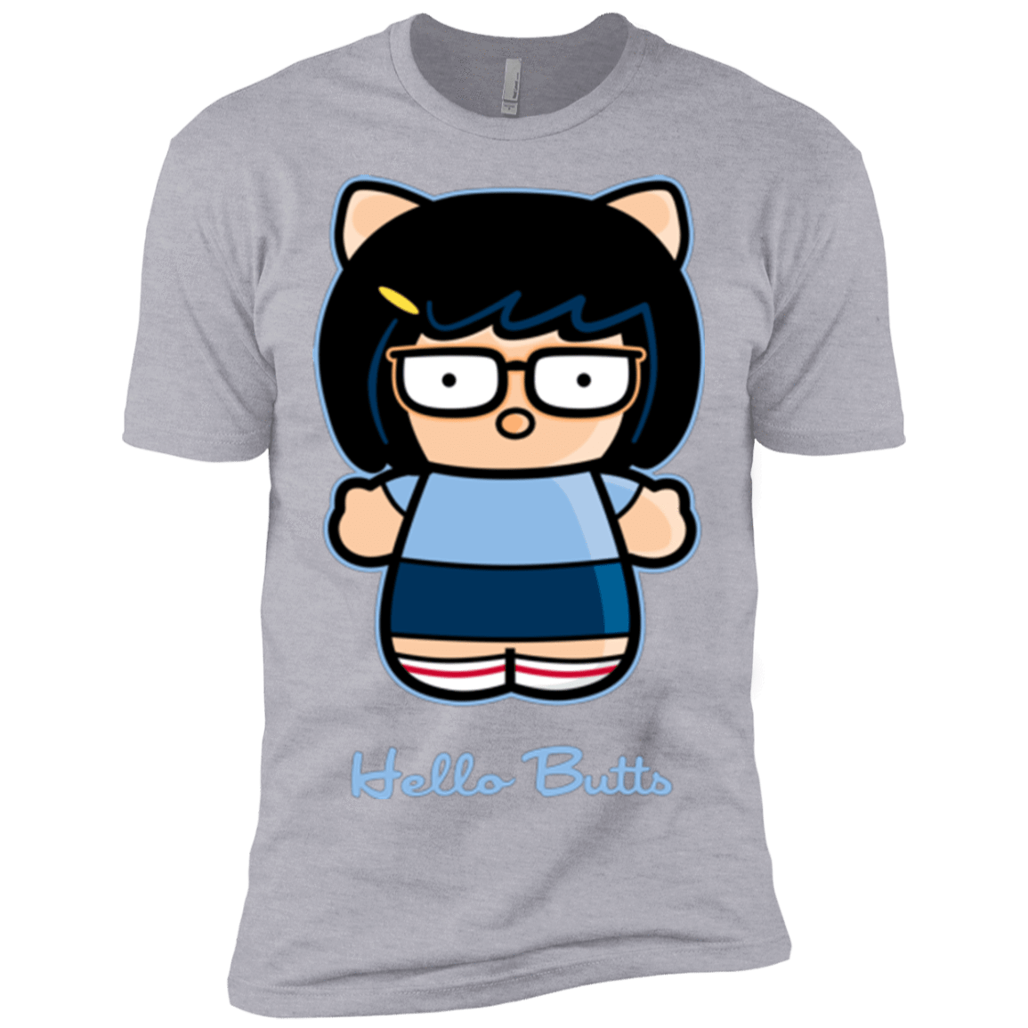 T-Shirts Heather Grey / X-Small Hello Butts Men's Premium T-Shirt