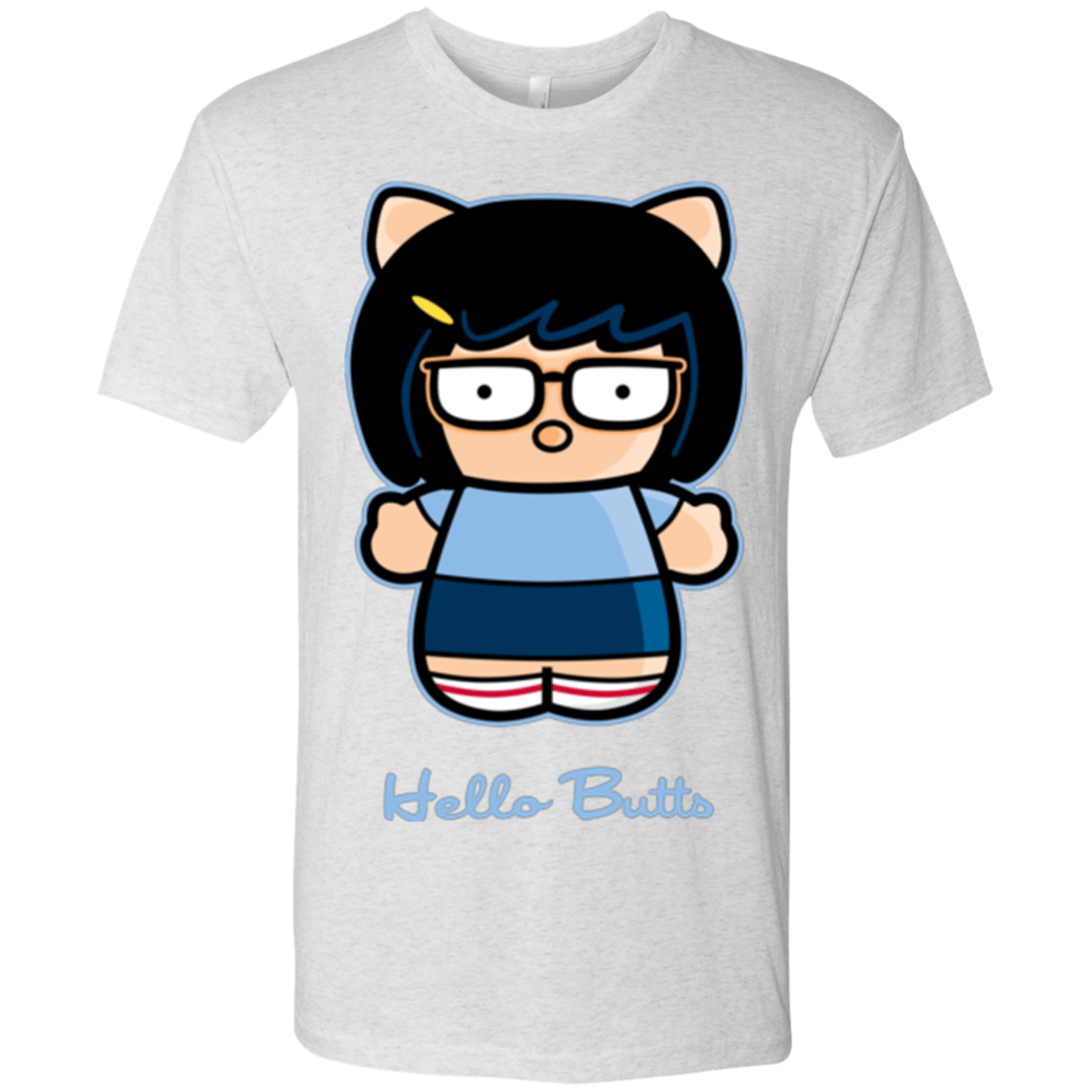 T-Shirts Heather White / Small Hello Butts Men's Triblend T-Shirt