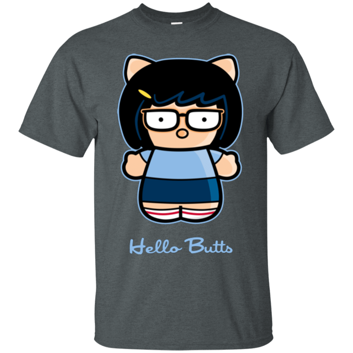 T-Shirts Dark Heather / Small Hello Butts T-Shirt