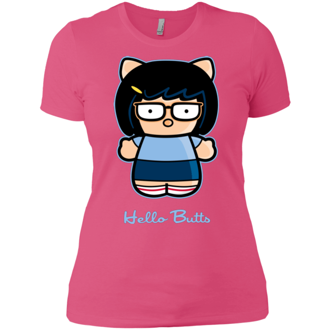 T-Shirts Hot Pink / X-Small Hello Butts Women's Premium T-Shirt