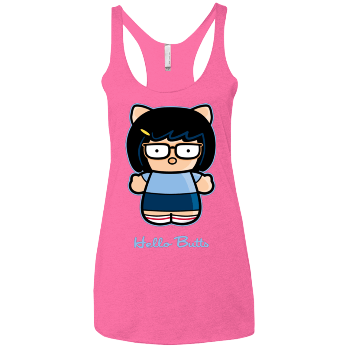T-Shirts Vintage Pink / X-Small Hello Butts Women's Triblend Racerback Tank