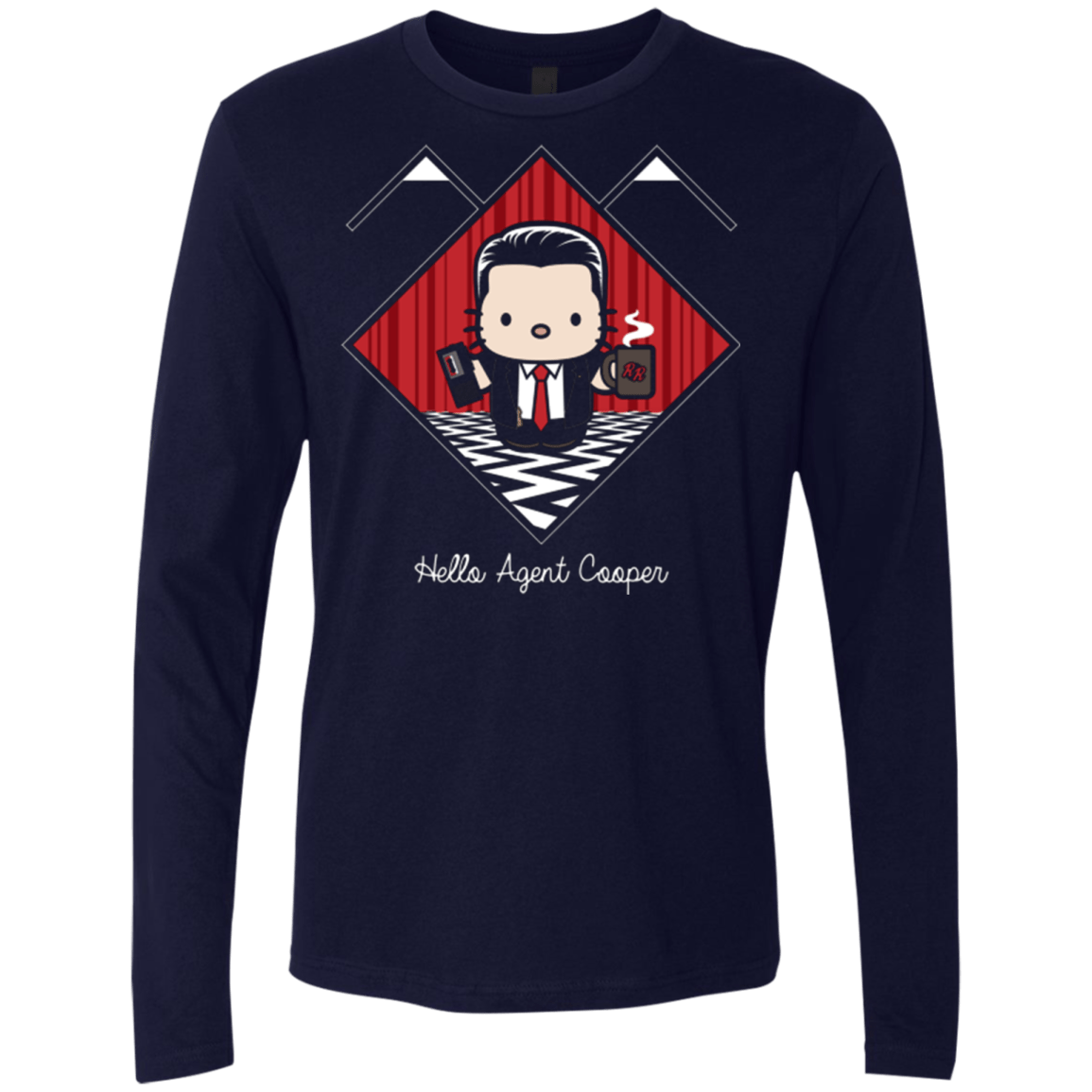 T-Shirts Midnight Navy / Small Hello Cooper Men's Premium Long Sleeve