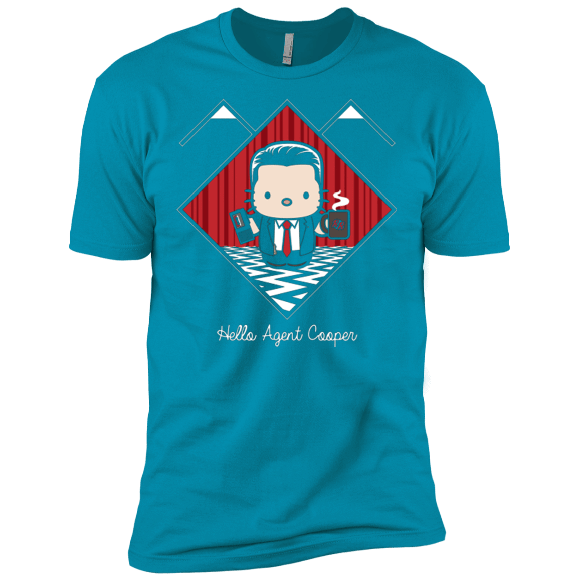 T-Shirts Turquoise / X-Small Hello Cooper Men's Premium T-Shirt