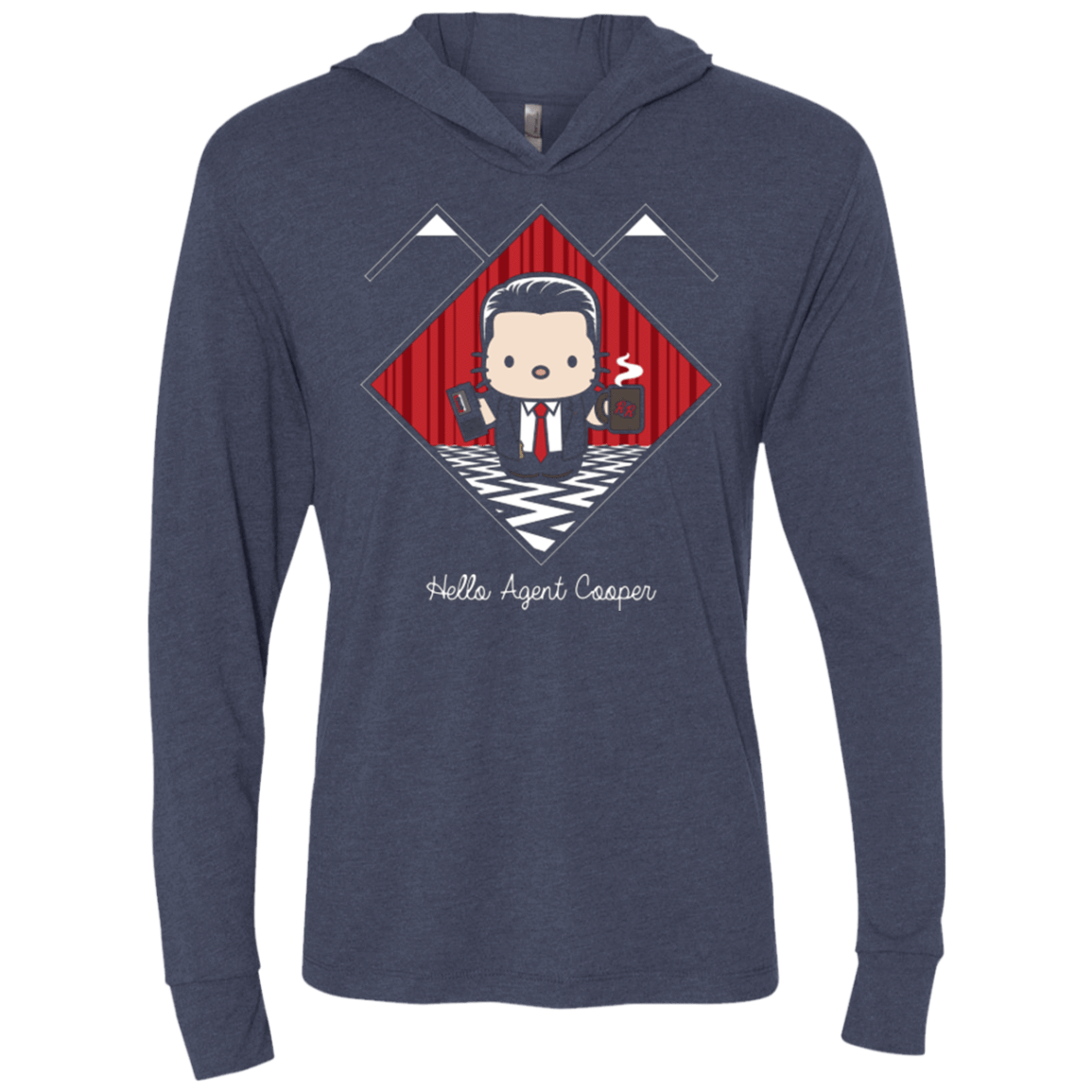 T-Shirts Vintage Navy / X-Small Hello Cooper Triblend Long Sleeve Hoodie Tee