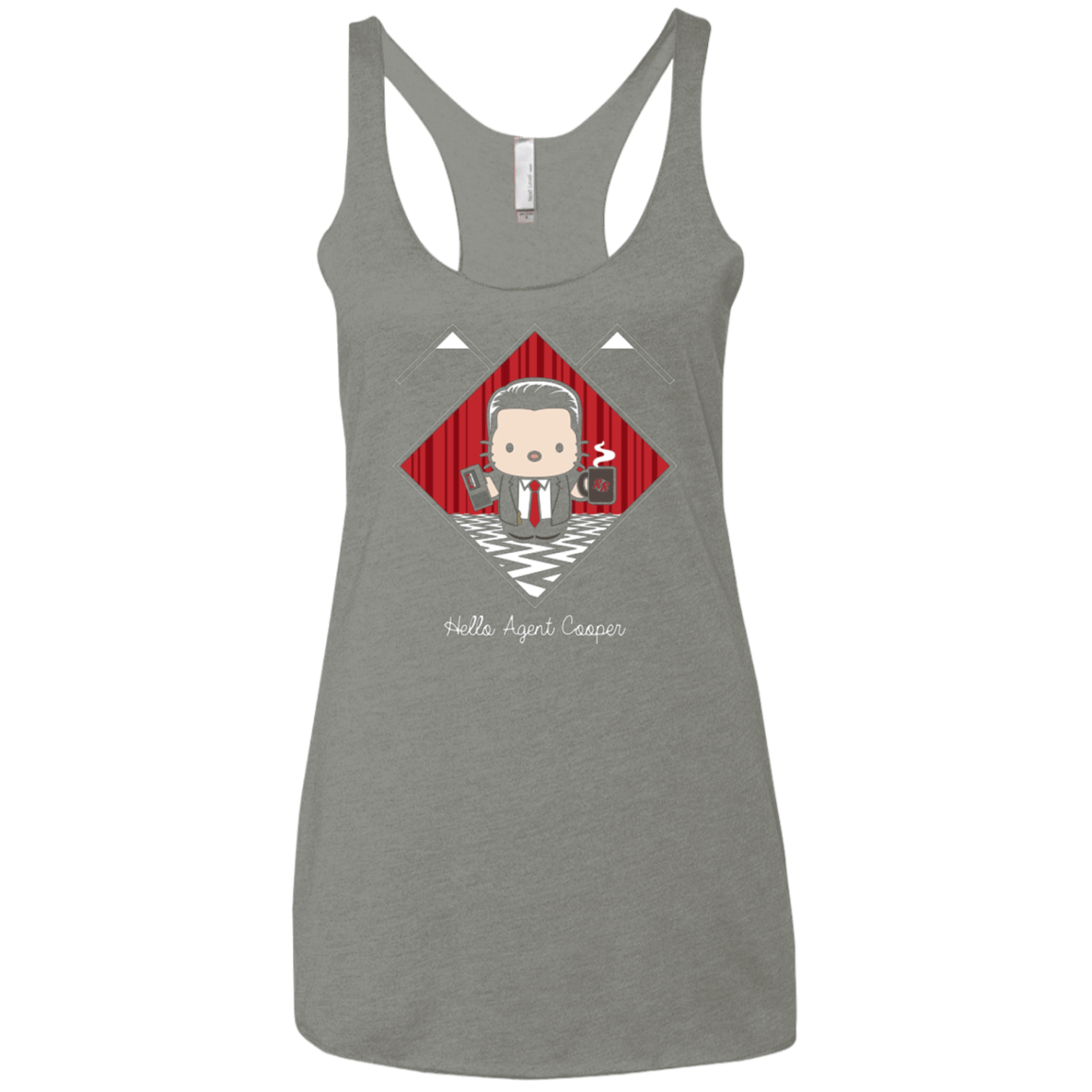 T-Shirts Venetian Grey / X-Small Hello Cooper Women's Triblend Racerback Tank