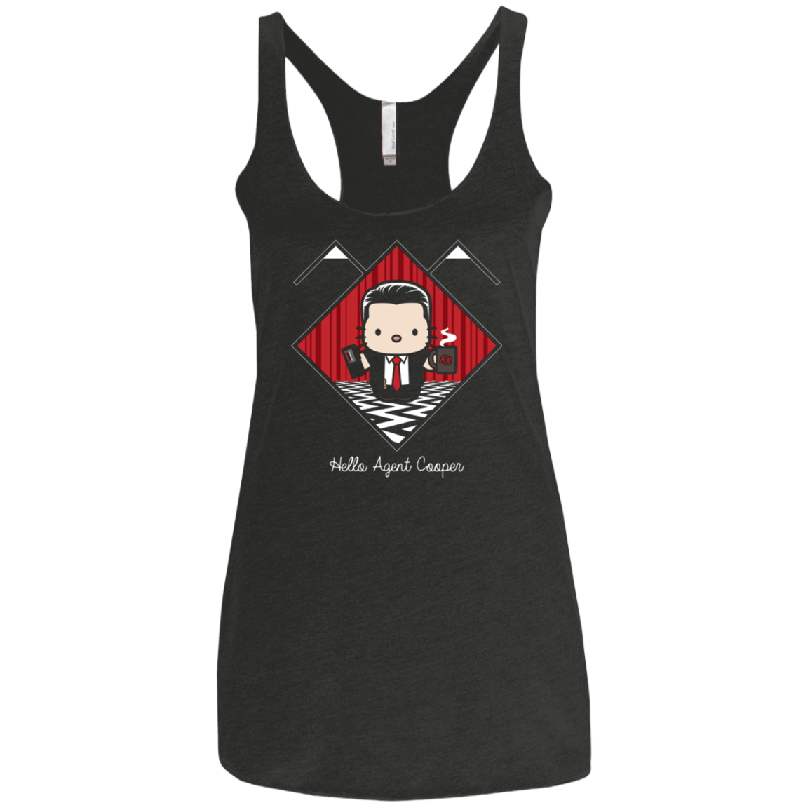 T-Shirts Vintage Black / X-Small Hello Cooper Women's Triblend Racerback Tank